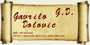 Gavrilo Dolović vizit kartica